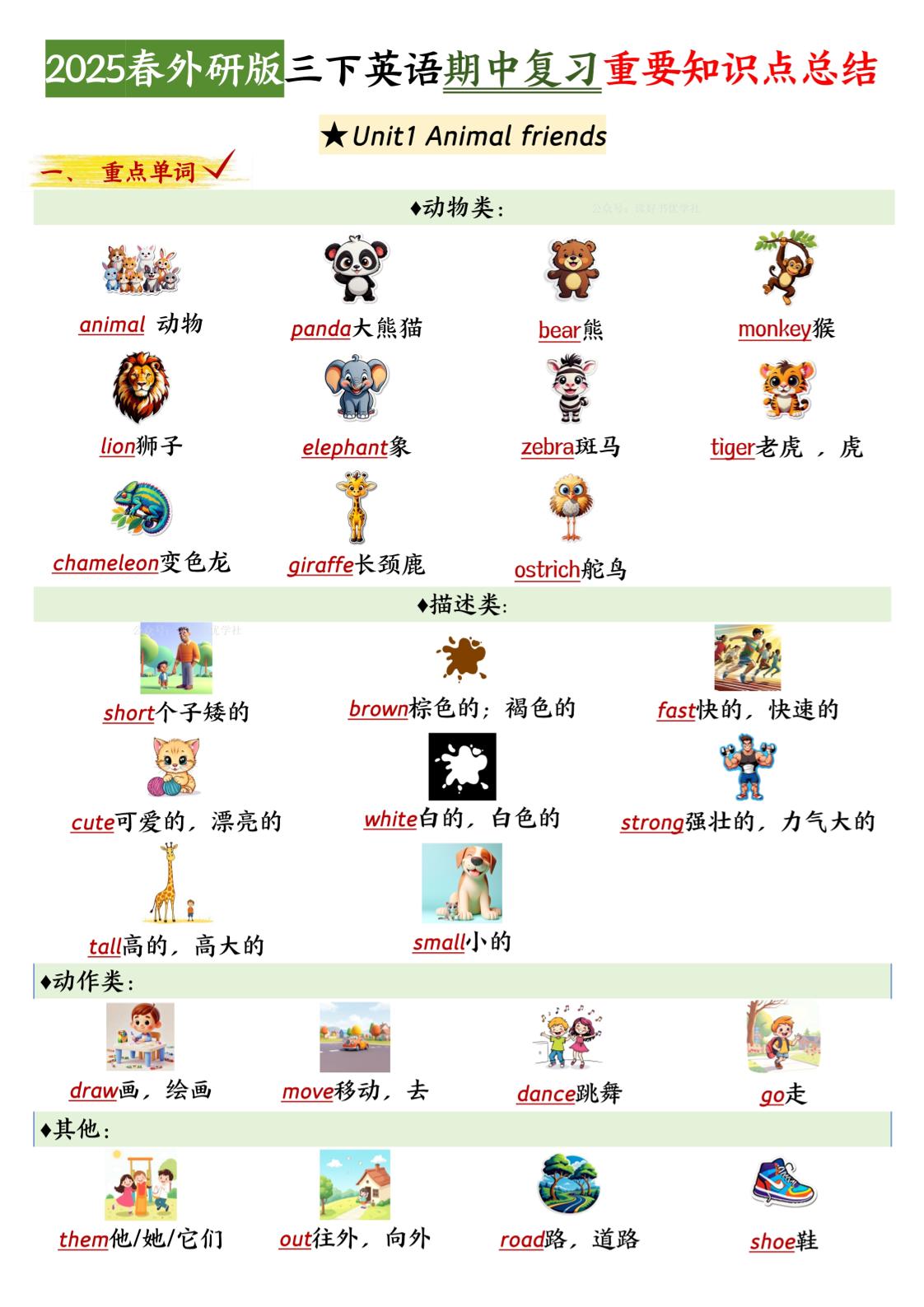 三下英语外研期中知识清单2金榜学科-专注整理分享幼、小、初、高学科教资，一站式解决孩子学习资料难题，帮助孩子全方位提升成绩。金榜学科
