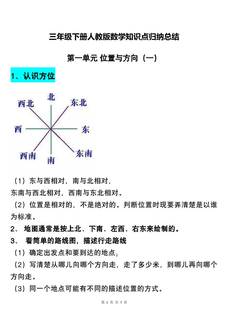 三下人教版数学知识点归纳总结金榜学科-专注整理分享幼、小、初、高学科教资，一站式解决孩子学习资料难题，帮助孩子全方位提升成绩。金榜学科